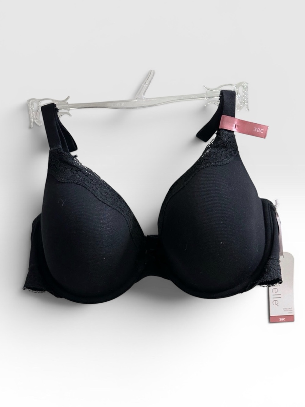 Ambrielle Black Lace Trim Bra